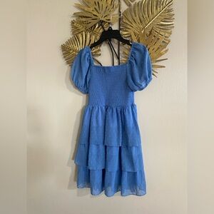 Altar'd State Blue Tiered Kids Dress